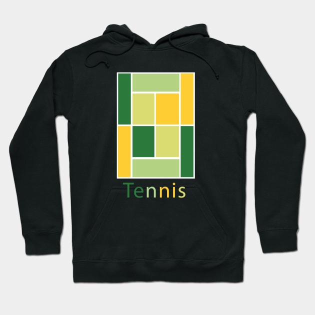 TENNIS COURT PALETTE Hoodie by King Chris